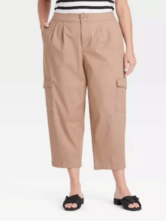 Ava & Viv Pants - Tailored Women's Casual Cargo Pants in Tan Plus Size 2X Ava & Viv | NWT